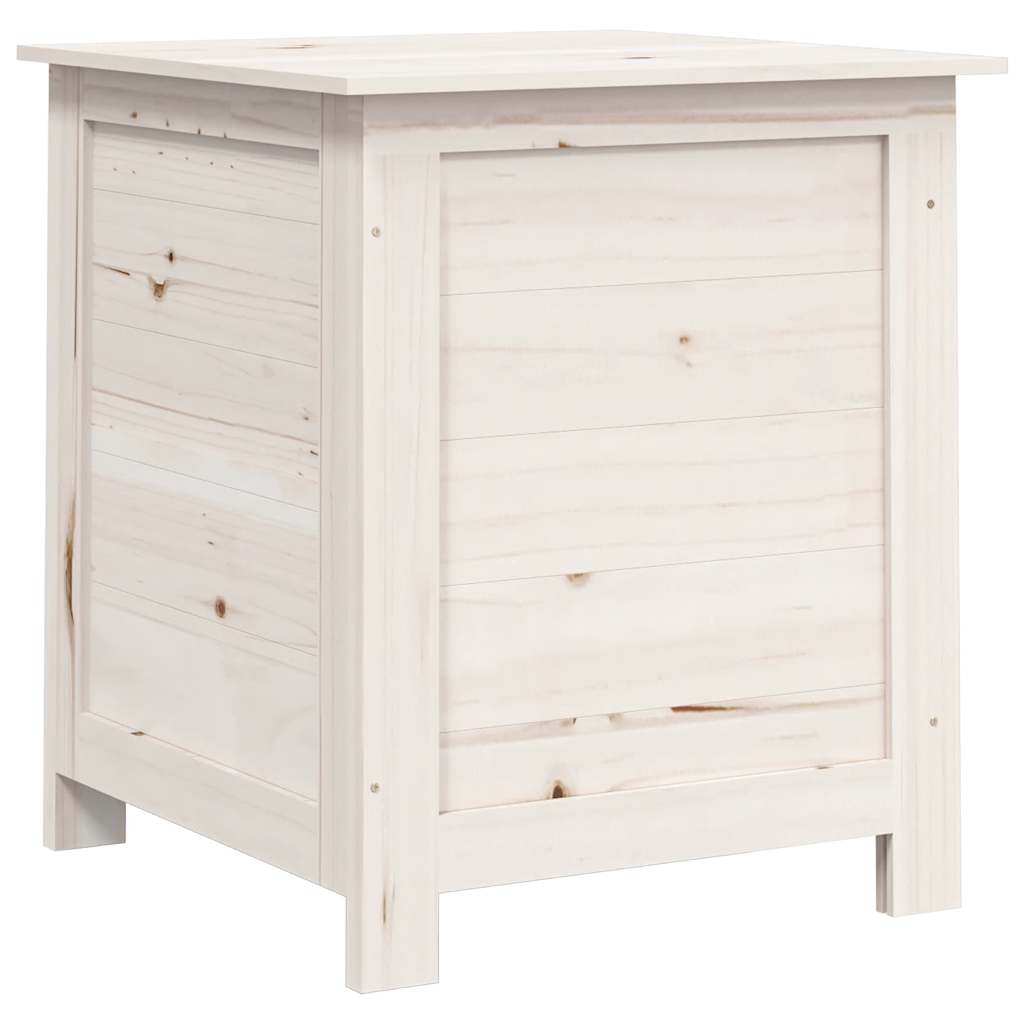 Outdoor Cushion Box White 50x50x56 cm Solid Wood Fir