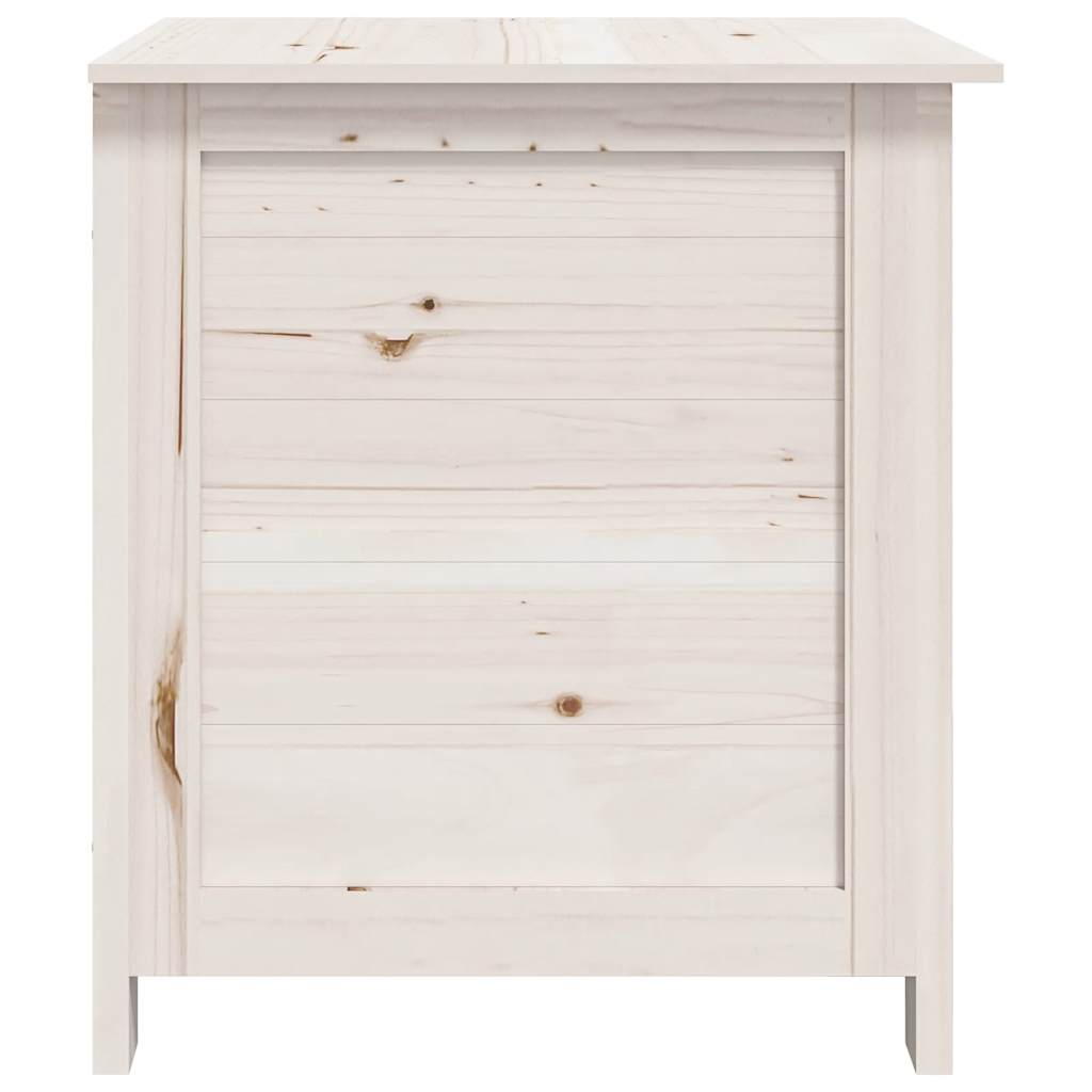 Outdoor Cushion Box White 50x50x56 cm Solid Wood Fir