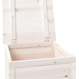Outdoor Cushion Box White 50x50x56 cm Solid Wood Fir