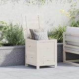 Outdoor Cushion Box White 50x50x56 cm Solid Wood Fir