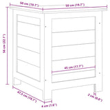 Outdoor Cushion Box Anthracite 50x50x56 cm Solid Wood Fir - Low Angle