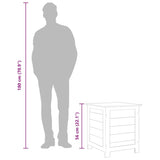 Outdoor Cushion Box Anthracite 50x50x56 cm Solid Wood Fir - Extra Image