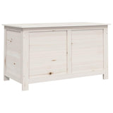 Outdoor Cushion Box White 100x50x56 cm Solid Wood Fir - Front View