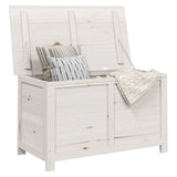 Outdoor Cushion Box White 100x50x56 cm Solid Wood Fir