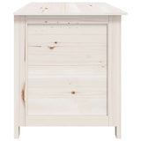 Outdoor Cushion Box White 100x50x56 cm Solid Wood Fir - 45-Degree Angle