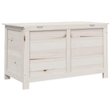 Outdoor Cushion Box White 100x50x56 cm Solid Wood Fir - Rear View