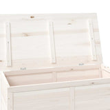 Outdoor Cushion Box White 100x50x56 cm Solid Wood Fir - Close-Up Angle