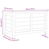 Outdoor Cushion Box White 100x50x56 cm Solid Wood Fir