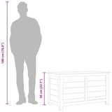 Outdoor Cushion Box White 100x50x56 cm Solid Wood Fir
