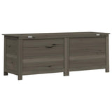 Outdoor Cushion Box Anthracite 150x50x56 cm Solid Wood Fir - Rear View