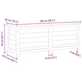 Outdoor Cushion Box Anthracite 150x50x56 cm Solid Wood Fir