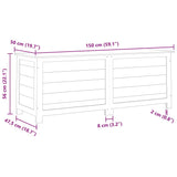 Outdoor Cushion Box Anthracite 150x50x56 cm Solid Wood Fir - Low Angle