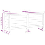 Outdoor Cushion Box Brown 150x50x56 cm Solid Wood Fir