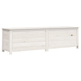 Outdoor Cushion Box White 200x50x56 cm Solid Wood Fir