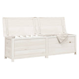 Outdoor Cushion Box White 200x50x56 cm Solid Wood Fir
