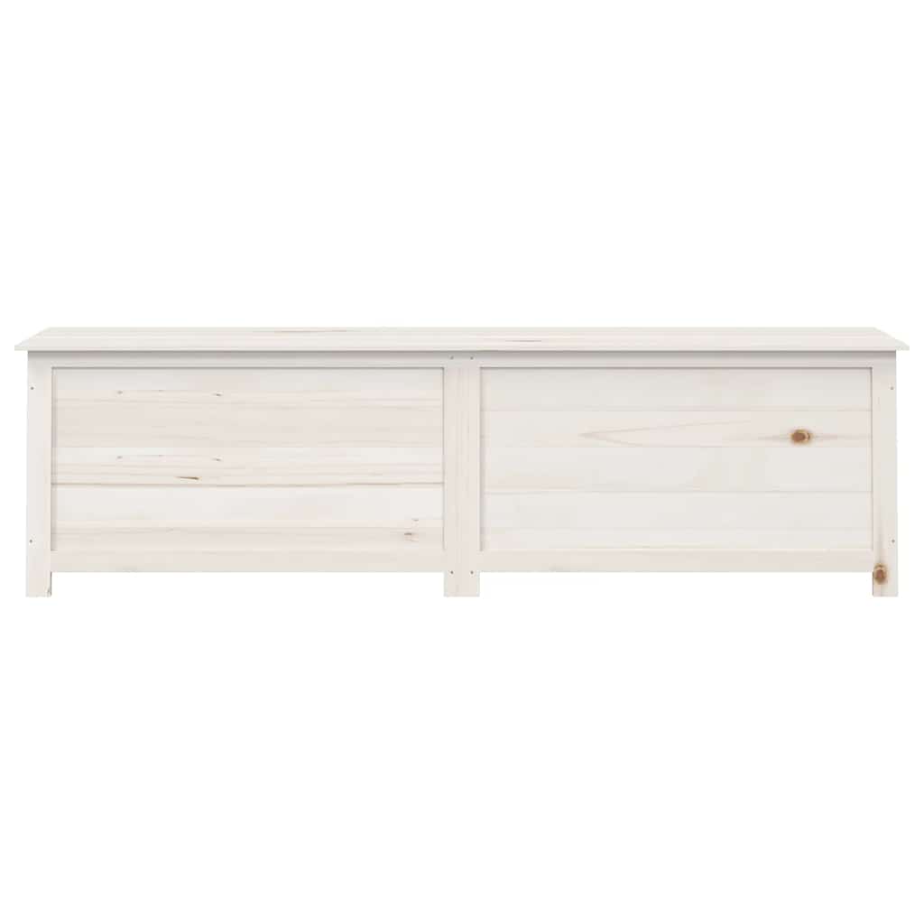 Outdoor Cushion Box White 200x50x56 cm Solid Wood Fir