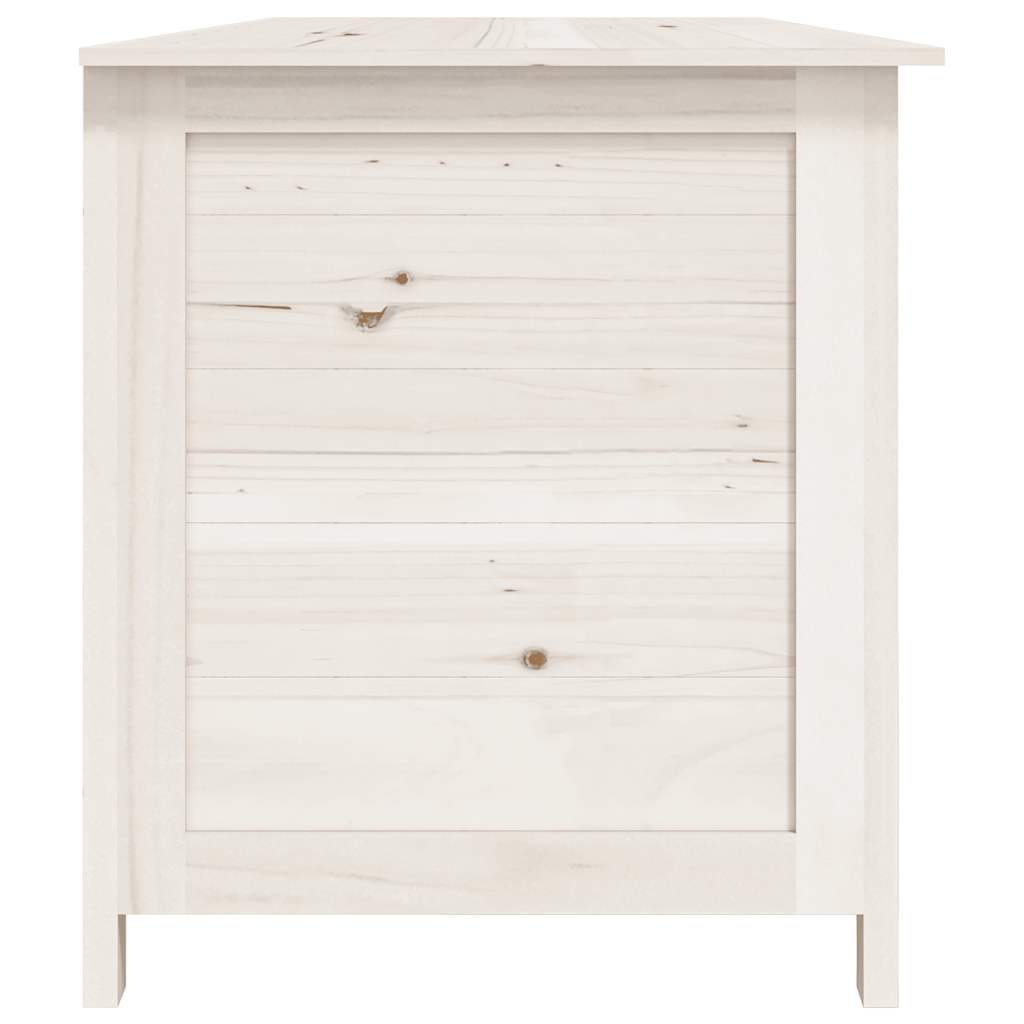 Outdoor Cushion Box White 200x50x56 cm Solid Wood Fir