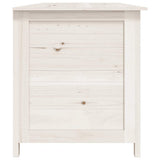 Outdoor Cushion Box White 200x50x56 cm Solid Wood Fir