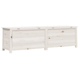 Outdoor Cushion Box White 200x50x56 cm Solid Wood Fir - Rear View