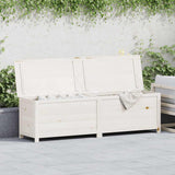 Outdoor Cushion Box White 200x50x56 cm Solid Wood Fir
