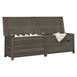 Outdoor Cushion Box Anthracite 200x50x56 cm Solid Wood Fir - Side View