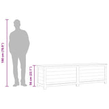 Outdoor Cushion Box Anthracite 200x50x56 cm Solid Wood Fir - Extra Image
