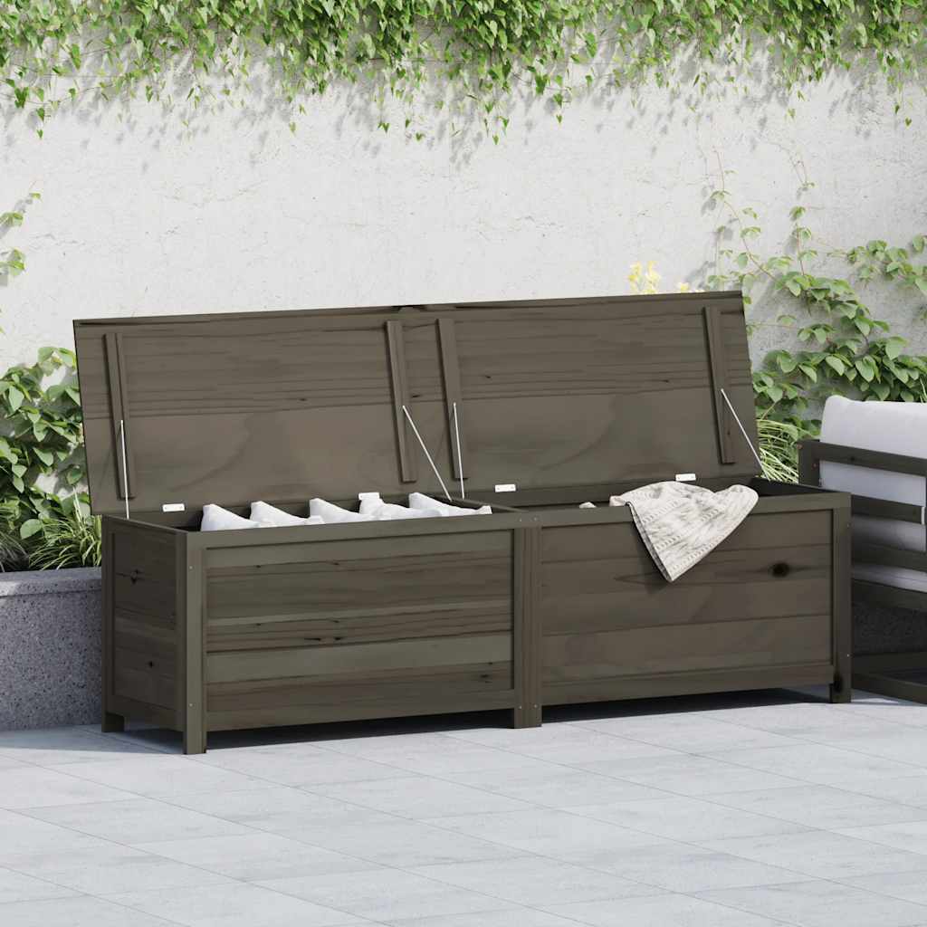 Outdoor Cushion Box Anthracite 200x50x56 cm Solid Wood Fir