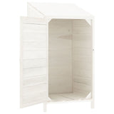 Garden Shed White 55x52x112 cm Solid Wood Fir - Top-Down View