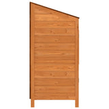 Garden Shed Brown 55x52x112 cm Solid Wood Fir - 45-Degree Angle