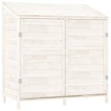 Garden Shed White 102x52x112 cm Solid Wood Fir - Front View