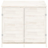 Garden Shed White 102x52x112 cm Solid Wood Fir - Side View