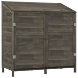 Garden Shed Anthracite 102x52x112 cm Solid Wood Fir - Front View