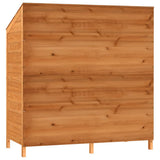 Garden Shed Brown 102x52x112 cm Solid Wood Fir - Rear View