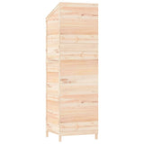 Garden Shed 55x52x174.5 cm Solid Wood Fir - Rear View