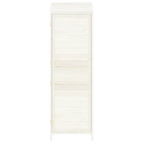 Garden Shed White 55x52x174.5 cm Solid Wood Fir - Top-Down View