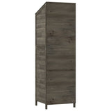 Garden Shed Anthracite 55x52x174.5 cm Solid Wood Fir - Rear View