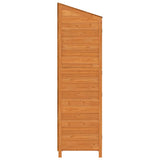 Garden Shed Brown 55x52x174.5 cm Solid Wood Fir - 45-Degree Angle
