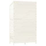 Garden Shed White 102x52x174.5 cm Solid Wood Fir