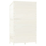 Garden Shed White 102x52x174.5 cm Solid Wood Fir - Rear View