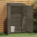 Garden Shed Anthracite 102x52x174.5 cm Solid Wood Fir - Side View