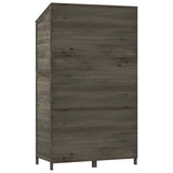 Garden Shed Anthracite 102x52x174.5 cm Solid Wood Fir - Rear View