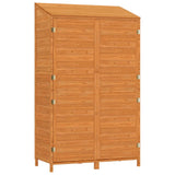 Garden Shed Brown 102x52x174.5 cm Solid Wood Fir - Front View