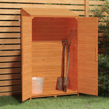 Garden Shed Brown 102x52x174.5 cm Solid Wood Fir - Side View