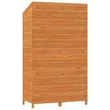 Garden Shed Brown 102x52x174.5 cm Solid Wood Fir - Rear View