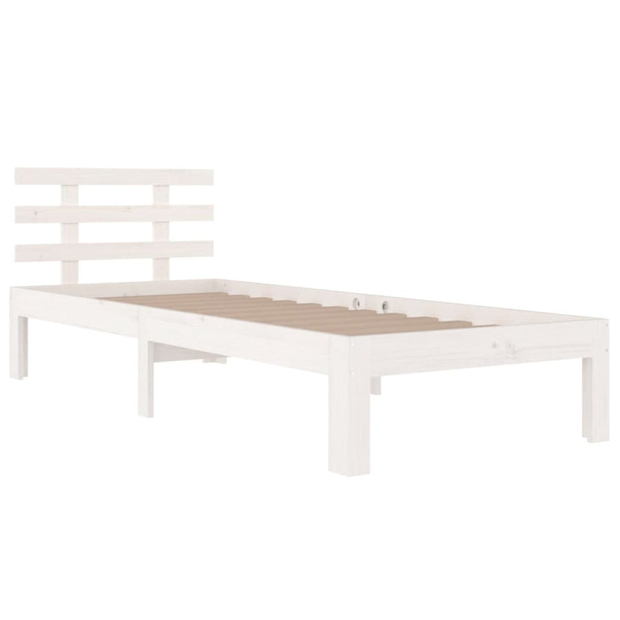 Bed Frame without Mattress White 90x190 cm