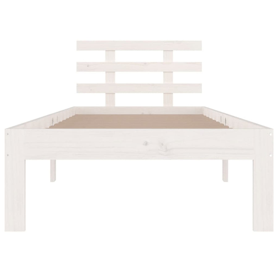 Bed Frame without Mattress White 90x190 cm