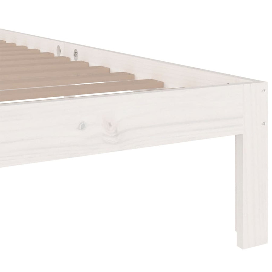 Bed Frame without Mattress White 90x190 cm