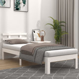 Bed Frame without Mattress White 90x190 cm