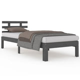 Bed Frame without Mattress Grey 90x190 cm