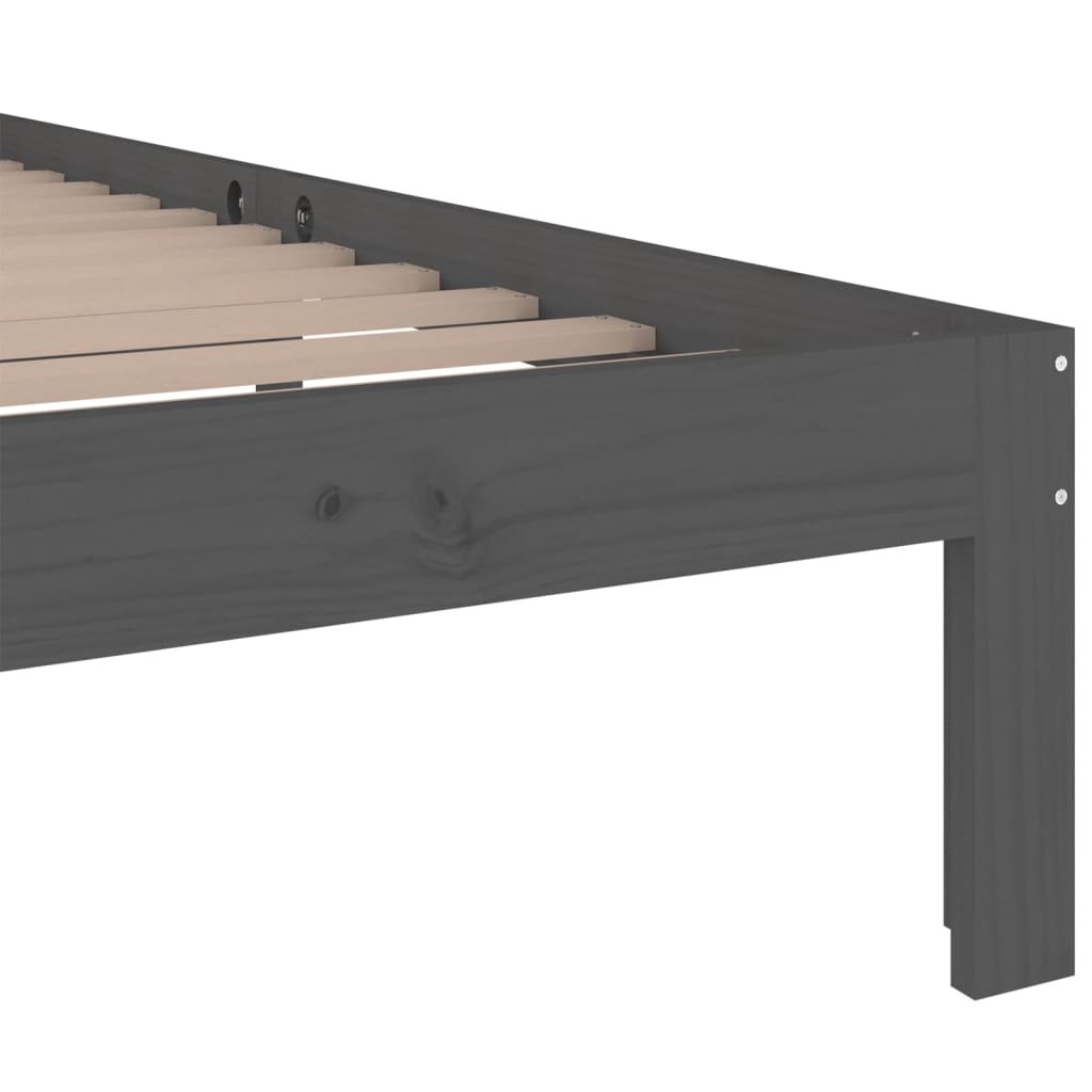 Bed Frame without Mattress Grey 90x190 cm